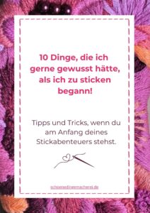 Guide mit Tipps fürs Sticken